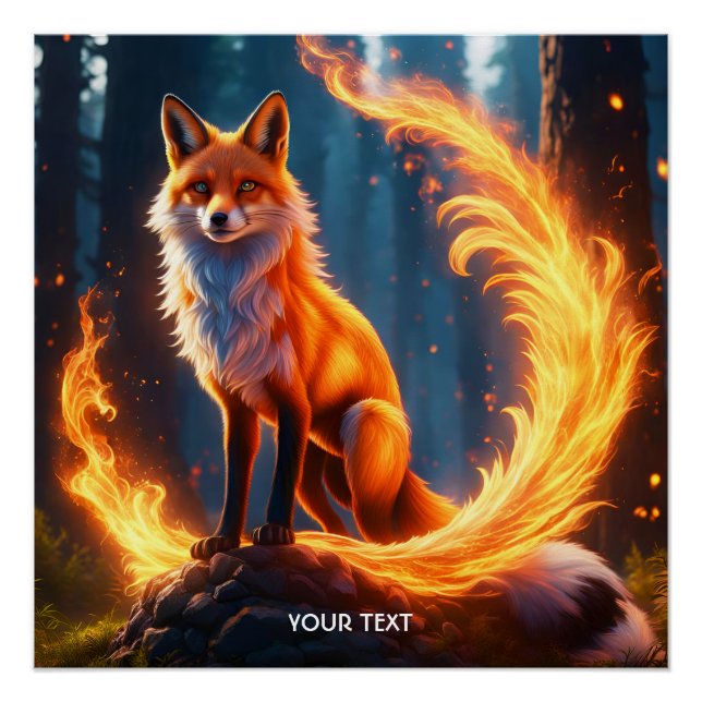 Poster Forêt de feu de Fox Vide Imaginaire (Devant)