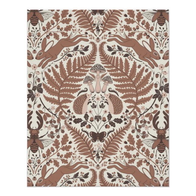 Poster Forêt de mousse de Mocha/Bois et plantes (Devant)