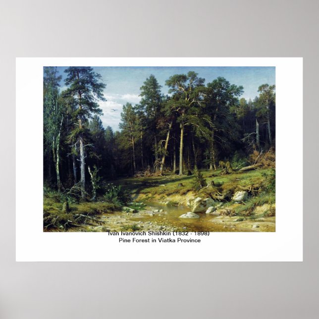 Poster Forêt de pins dans la province de Viatka (Devant)
