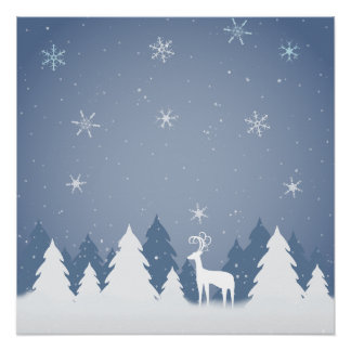 Poster Forêt d'hiver