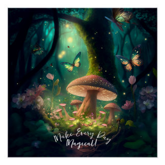 Poster Forêt Enchantée - Faire chaque jour magique - Post