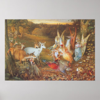 Poster Forêt enchantée par l'artiste John Anster Fitzgera