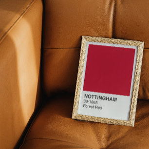 Poster Forêt rouge de Nottingham - frontière blanche