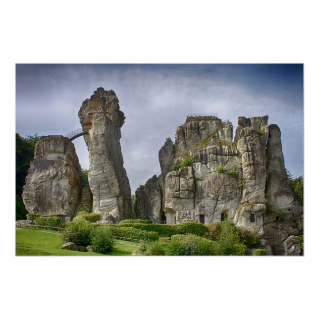 Poster Forêt Teutoburg Externsteine Allemagne (Devant)
