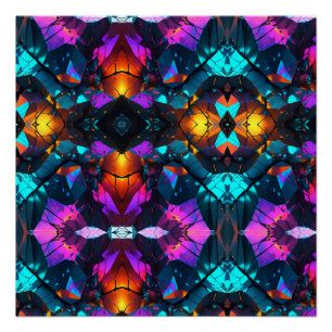 Poster Formations de roches minérales brillantes