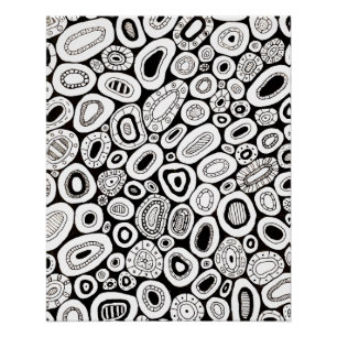 Poster Formes Blobby Aléatoires d'Art Abstrait