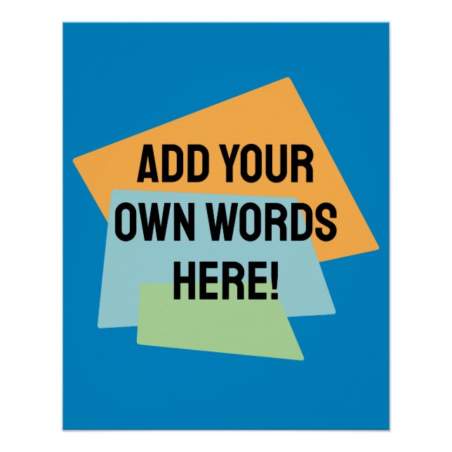 Poster Formes rétro personnalisées (Devant)