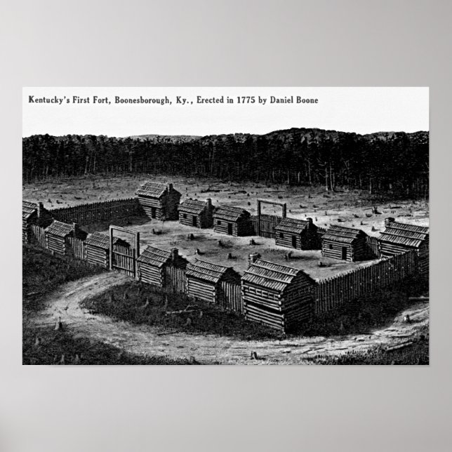 Poster Fort Boonesborough, Kentucky (Devant)