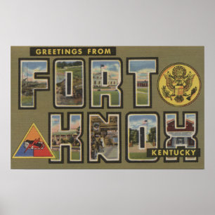 Poster Fort Knox, Kentucky - grandes scènes de lettre