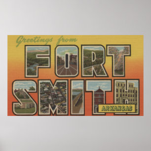 Poster Fort Smith, Arkansas - grandes scènes de lettre