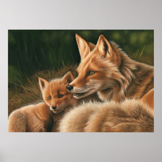 Poster Fox and Cub (Devant)