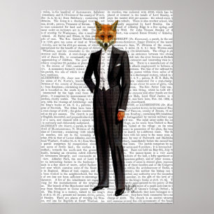 Poster Fox dans le costume de soirée complètement