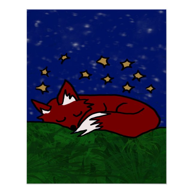 Poster fox de nuit (Devant)