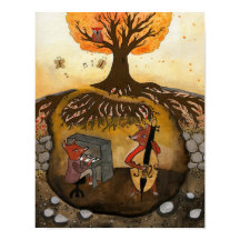 Fox Jam - Deux Renards Jouant De La Musique