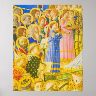 Poster Fra Angelico, choeur des saints et des anges