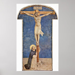 Poster Fra Angelico - Saint Dominique à la croix du Chris