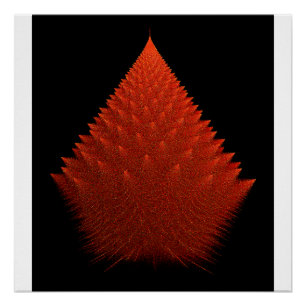 Poster Fractage Spiky Red "Tree" avec Spikes