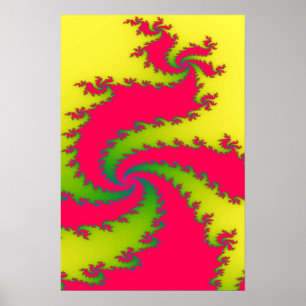 Poster Fractal du dragon de Nouvel An chinois
