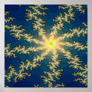 Poster Fractal du flocon de neige