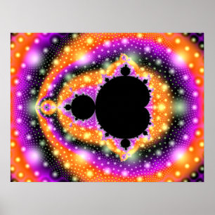 Poster Fractal Mandelbrot Orange Rose