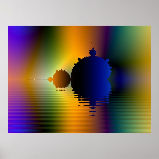 Poster fractal Mandelbrot Voyage (Devant)