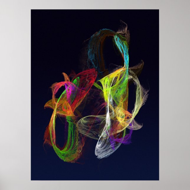 Poster Fractal - Poisson Tropical (Devant)