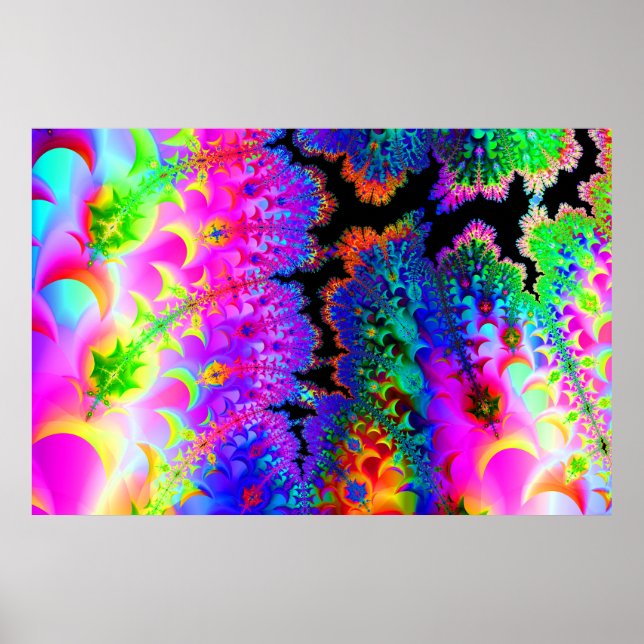 Poster Fractal Tie Dye (Devant)