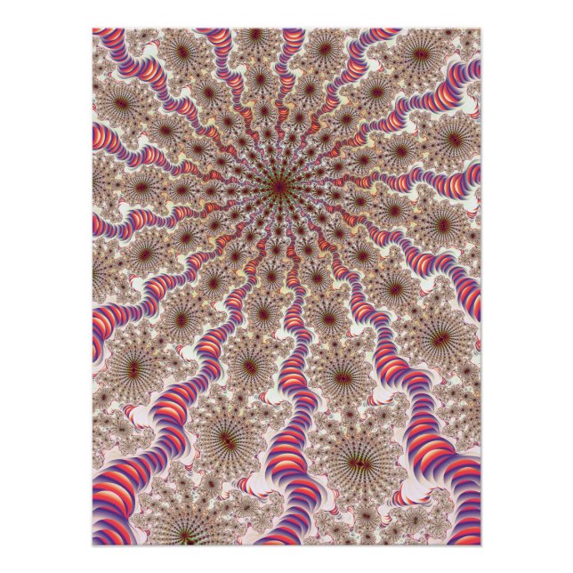 Poster Fractale radiale Mandelbrot (Devant)