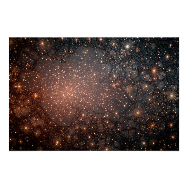 Poster Fractured Nebula Cosmic Web Glow (Devant)