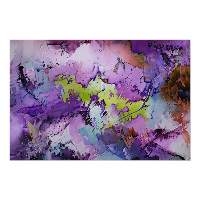 Poster "Fragments dynamiques" Art Abstrait contemporain P (Devant)