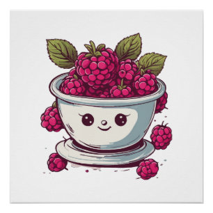 POSTER FRAMBOISE MIGNONNE