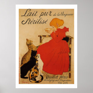 Poster français de lait pur