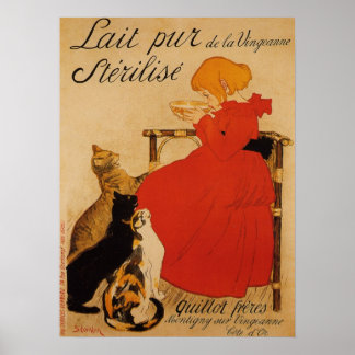 Poster français de lait pur