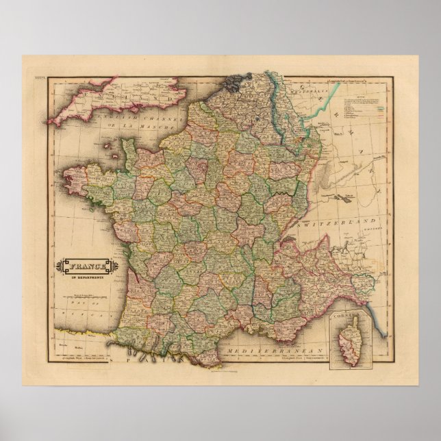 Poster France, departments (Devant)