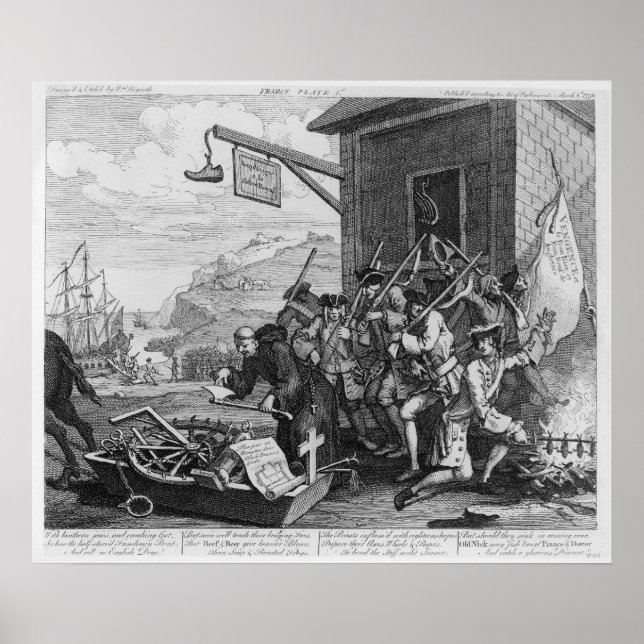 Poster France, Plaque I de "L'Invasion", 1756 (Devant)