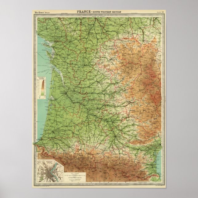 Poster France, section sud-ouest Bordeaux (Devant)