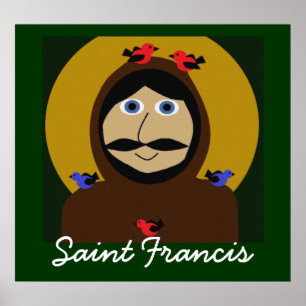 Poster Francis et les oiseaux