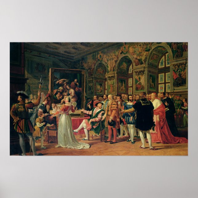 Poster François Ier Réception d'une peinture de la Sainte (Devant)