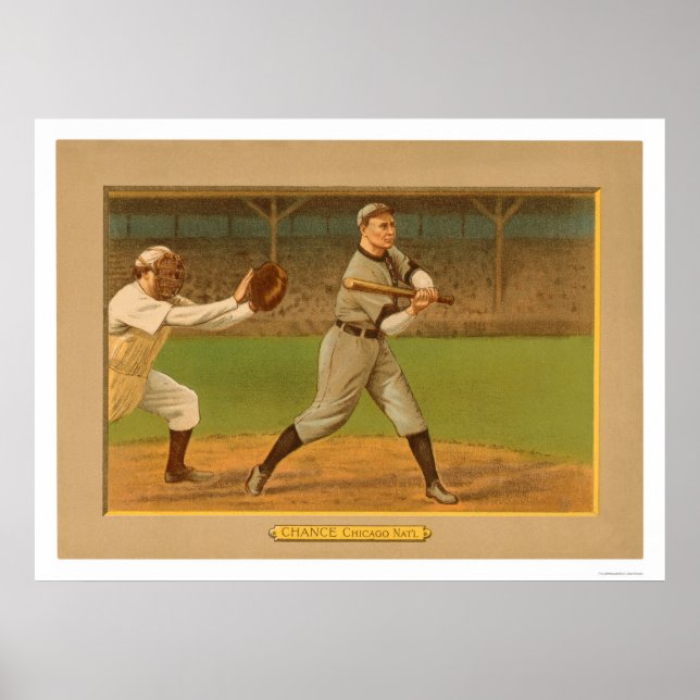 Poster Frank Chance Cubs Baseball 1911 (Devant)