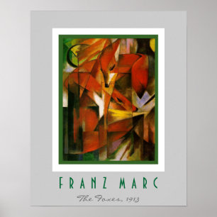 Poster Franz Marc - Expressionniste allemand - Les Renard