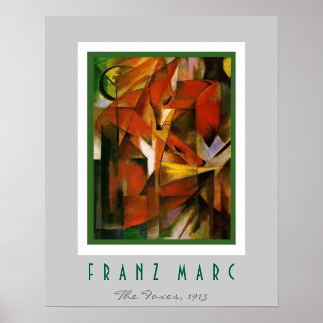 Poster Franz Marc - Expressionniste allemand - Les Renard (Devant)