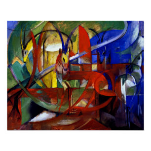 Poster Franz Marc - Gazelles