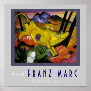 Poster Franz Marc - la vache jaune - art d'expressioniste