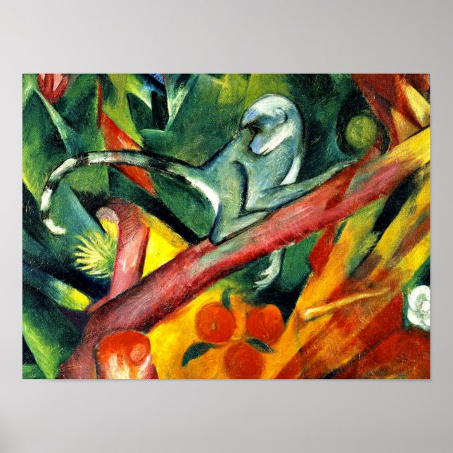 Poster Franz Marc - Le Petit Singe (Devant)