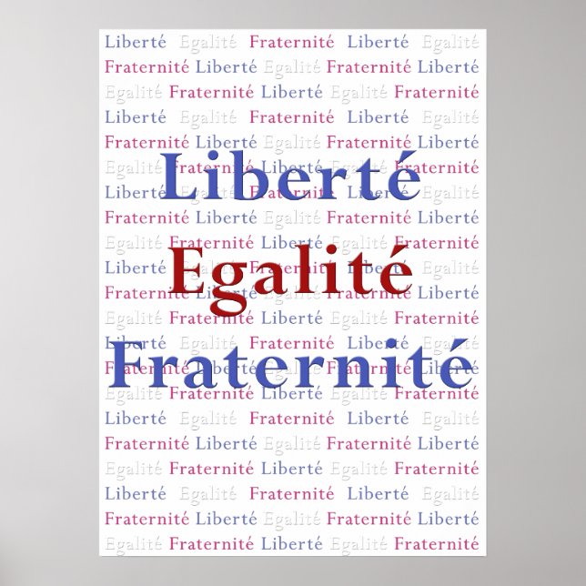 Poster Fraternite Liberte Egalite - Viva La France (Devant)