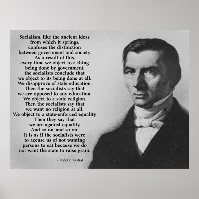 Poster Frederic Bastiat Anti-socialisme (Devant)