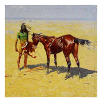 Frederic Remington Art Occidental "Chassé"