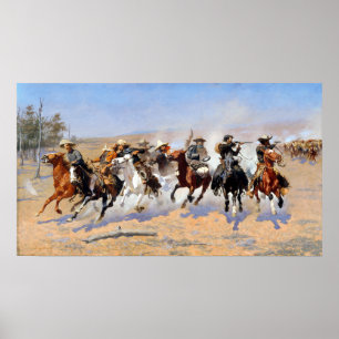 Poster Frederic Remington Dash pour le bois