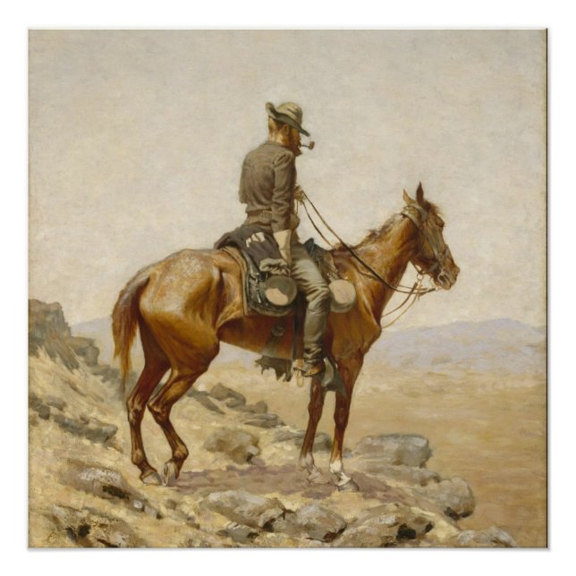 Poster Frederic Remington - La Vigie (Devant)