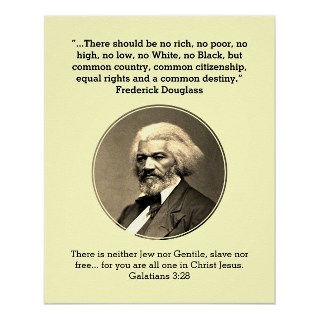 Poster FREDERICK DOUGLASS | Personnalisé CRÈME (Devant)